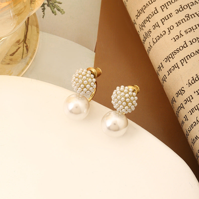 Pearl Earrings Classic Style Advanced Simple S925 Silver ARZ